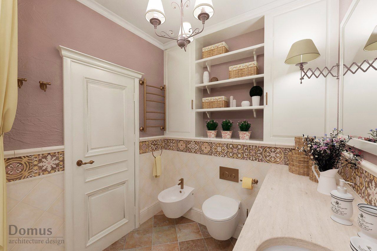 Романтика прованса, Белый Эскиз Белый Эскиз Country style bathroom Ceramic