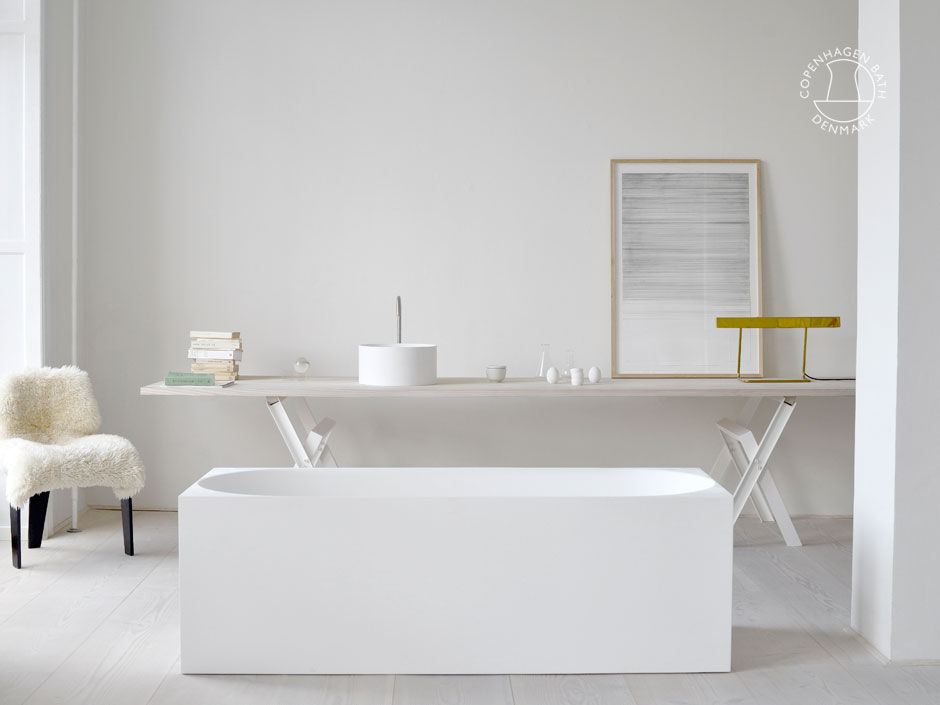 SQ1 bathtub homify Baños de estilo escandinavo Bañeras y duchas