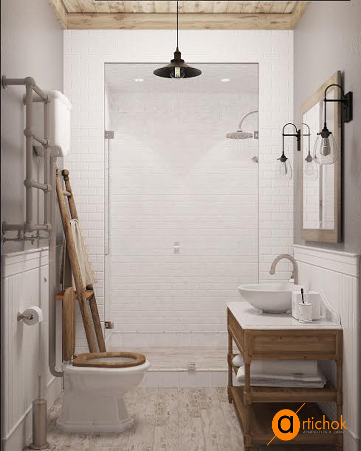 Оригинальный прованс, Artichok Design Artichok Design Industrial style bathrooms