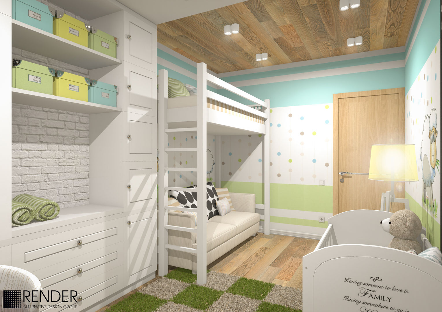 homify Industrial style nursery/kids room