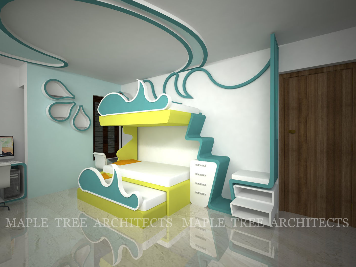 Mr.Rajesh Residence, MAPLE TREE MAPLE TREE Kamar Tidur Modern Beds & headboards