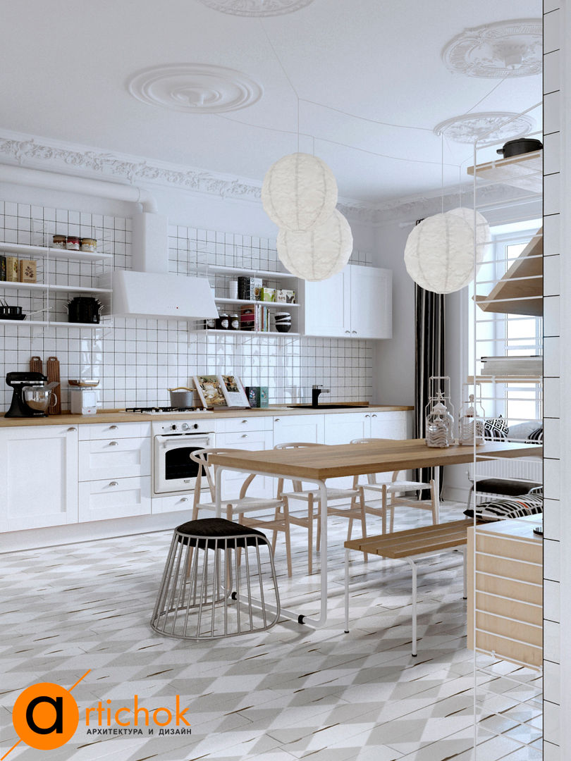 Скандинавское кружево, Artichok Design Artichok Design Scandinavian style kitchen