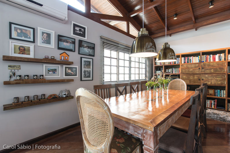 Casa no Campo, MF Interiores MF Interiores Country style dining room