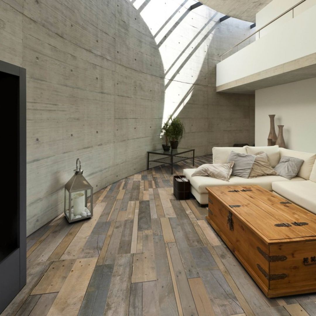 homify Rustic style walls & floors Engineered Wood Transparent