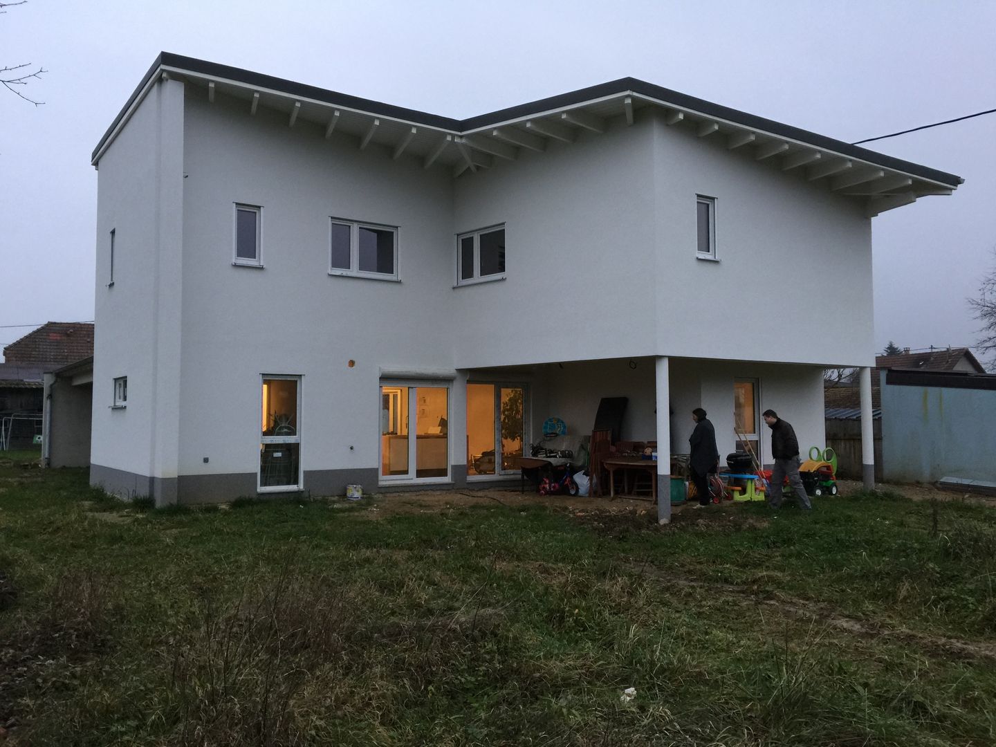 MAISON FAMILIALE EN OSSATURE BOIS, A.FUKE-PRIGENT ARCHITECTE A.FUKE-PRIGENT ARCHITECTE Casas modernas