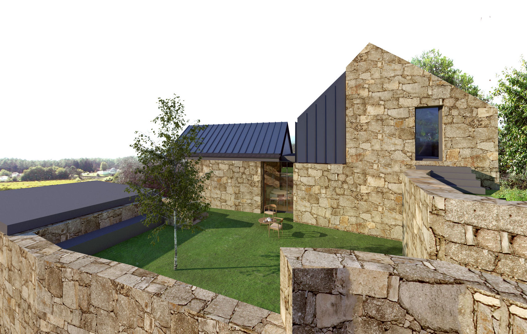 Recuperação de uma habitação rural em Melgaço, Davide Domingues Arquitecto Davide Domingues Arquitecto Houses گرینائٹ