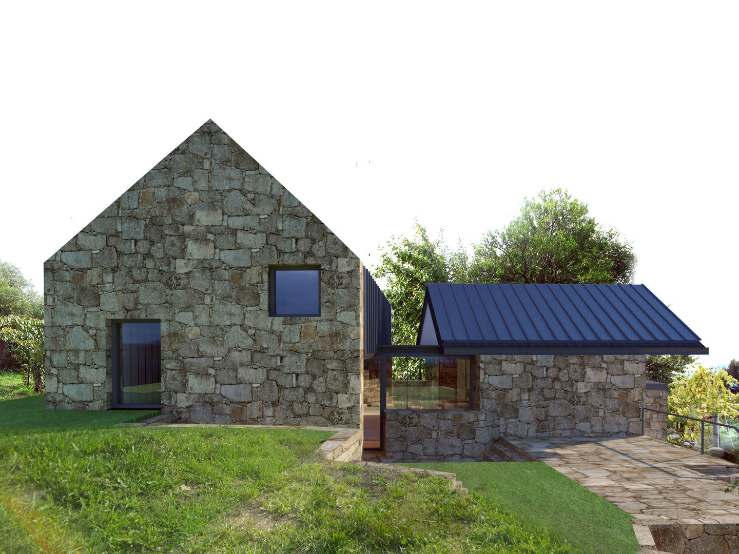 Recuperação de uma habitação rural em Melgaço, Davide Domingues Arquitecto Davide Domingues Arquitecto 러스틱스타일 주택 화강암