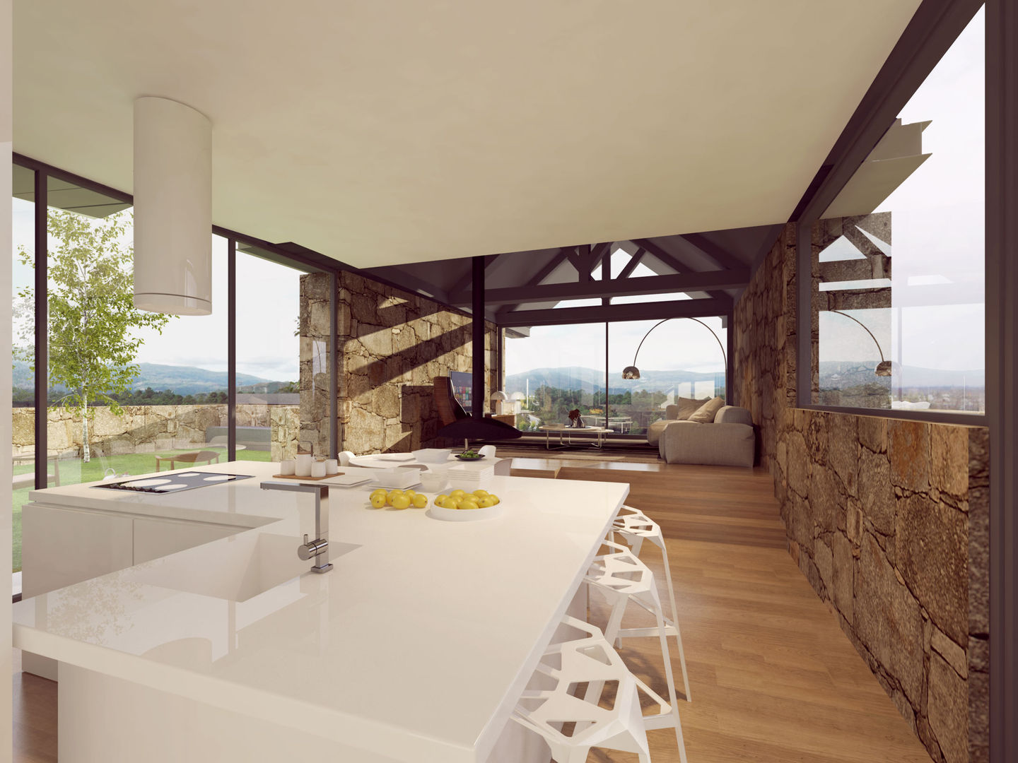 Recuperação de uma habitação rural em Melgaço, Davide Domingues Arquitecto Davide Domingues Arquitecto Rustic style kitchen
