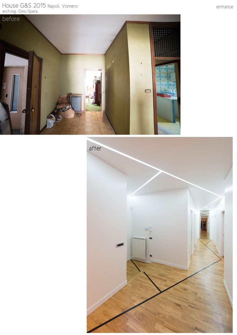 HOUSE G&S, GINO SPERA ARCHITETTO GINO SPERA ARCHITETTO الممر الحديث، المدخل و الدرج