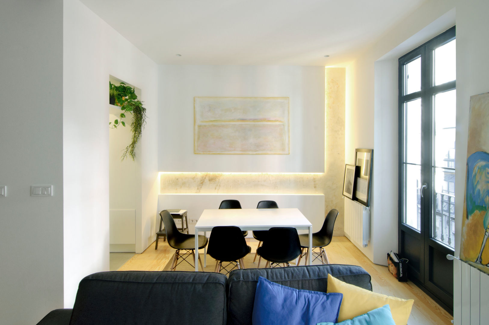 REFORMA VIVIENDA, Garmendia Cordero arquitectos Garmendia Cordero arquitectos غرفة السفرة