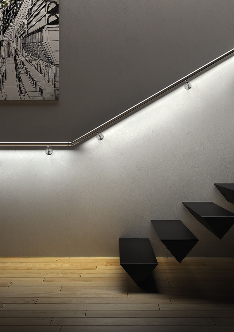 IAM Design LED Railing: Best Product 2015, IAM Design IAM Design Ingresso, Corridoio & Scale in stile minimalista Illuminazione