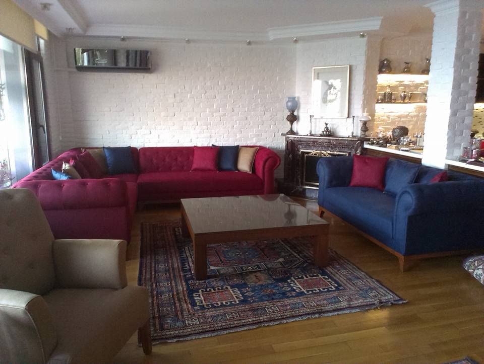 chester köşe koltuk takımı 2, Koltuk Home Koltuk Home Klassische Wohnzimmer Textil Bernstein/Gold Sofas und Sessel