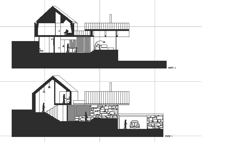 Cortes Davide Domingues Arquitecto Casas rústicas