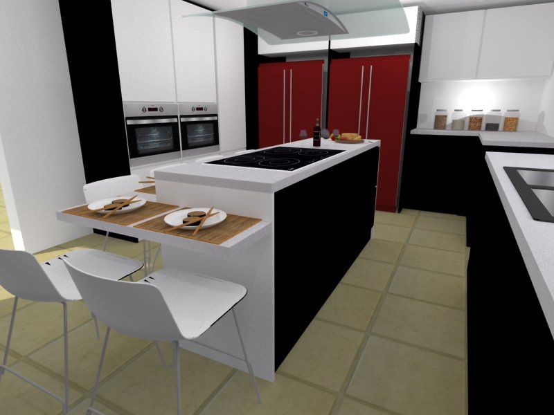 COCINA COMBINADA, ARCE FLORIDA LLC ARCE FLORIDA LLC ห้องครัว ไม้ Wood effect