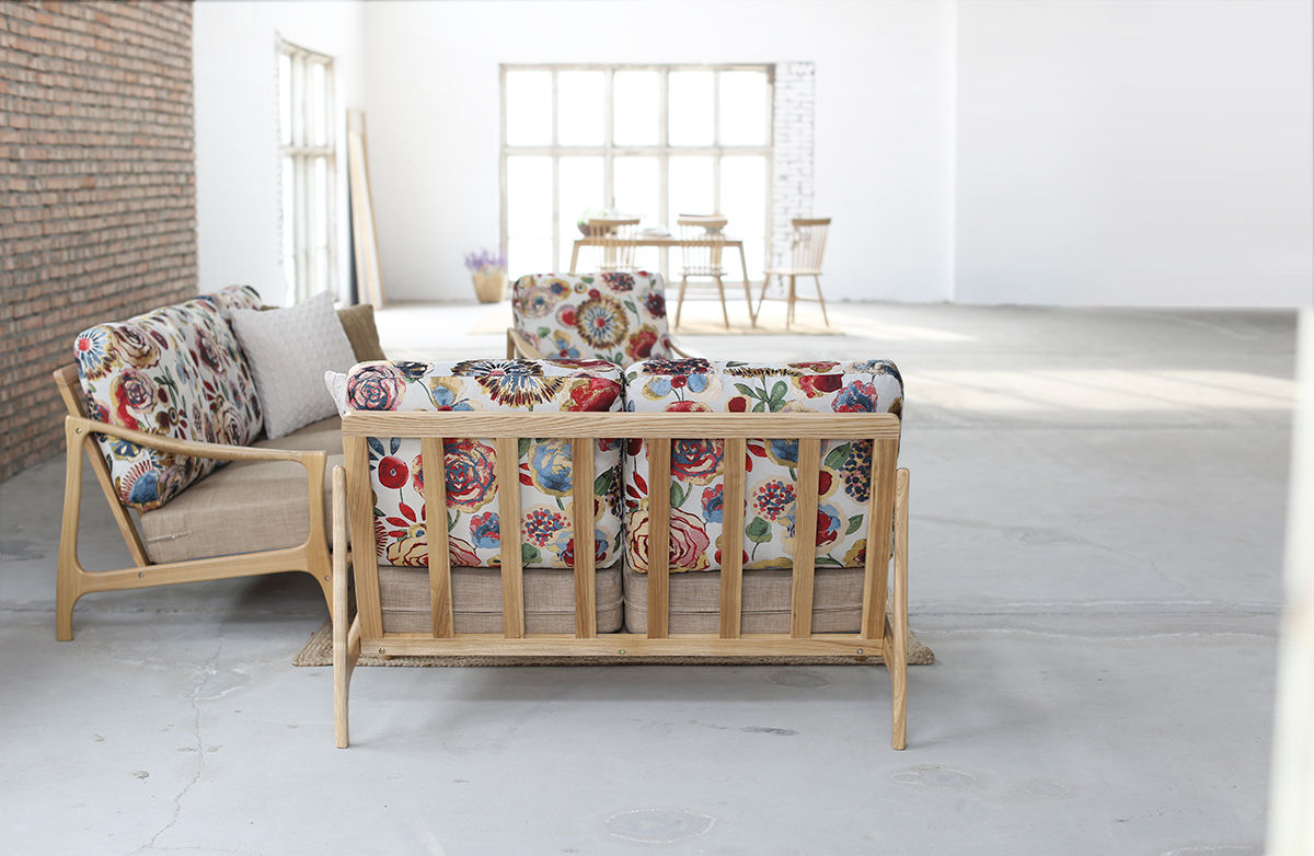 [NEW] HELLO EMMA BLOSSOM, STYLE-K STYLE-K Scandinavische woonkamers Hout Hout Sofa's & fauteuils