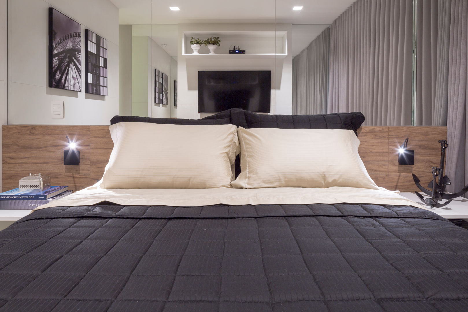 Apartamento HM, Carpaneda & Nasr Carpaneda & Nasr Modern style bedroom
