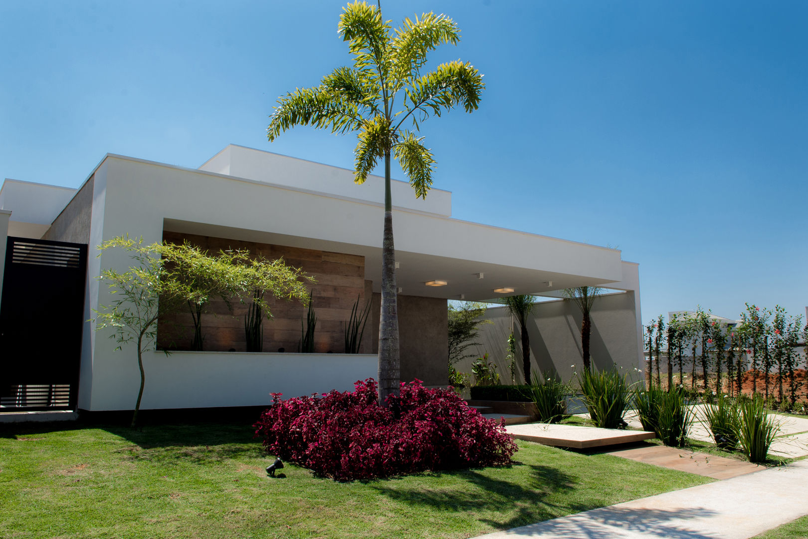 Casa Térrea - contemporânea, Camila Castilho - Arquitetura e Interiores Camila Castilho - Arquitetura e Interiores Maisons modernes Bois Effet bois