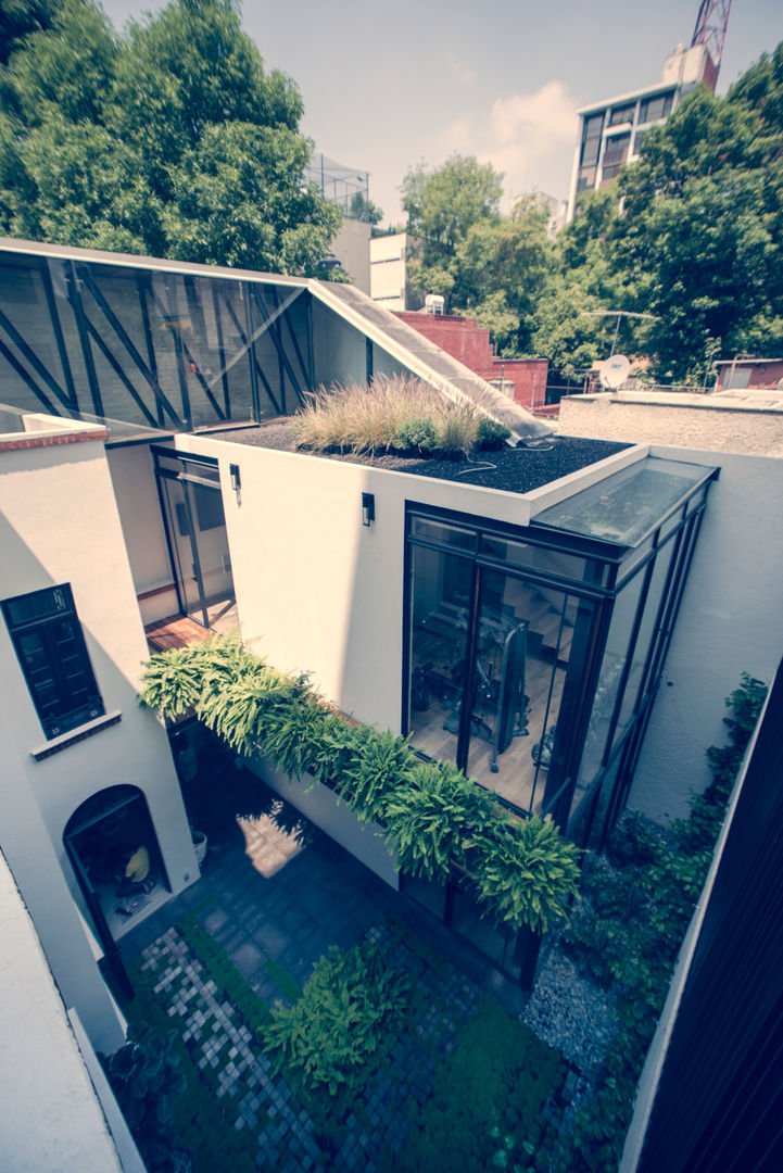 CASA EN HIPÓDROMO CONDESA, TW/A Architectural Group TW/A Architectural Group モダンデザインの テラス