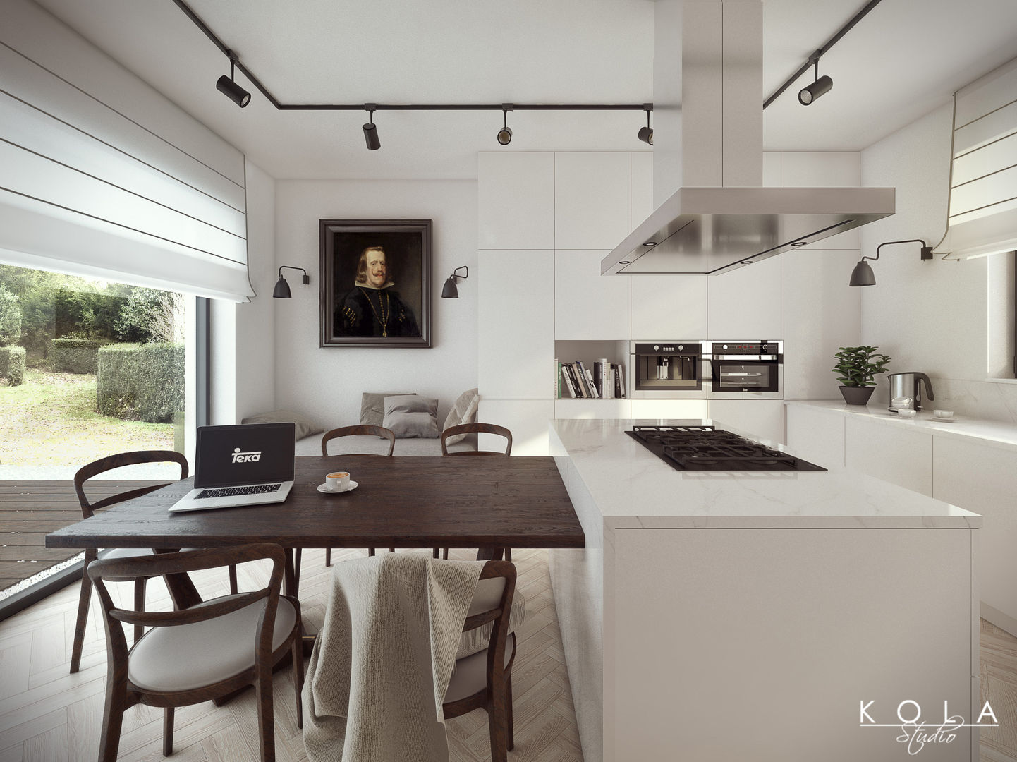 Eclectic kitchen / Kuchnia eklektyczna, Kola Studio Wizualizacje Architektoniczne Kola Studio Wizualizacje Architektoniczne Kitchen