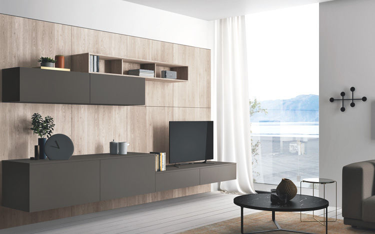 Ambiente Living (B) – panoramica Nova Cucina Soggiorno in stile scandinavo