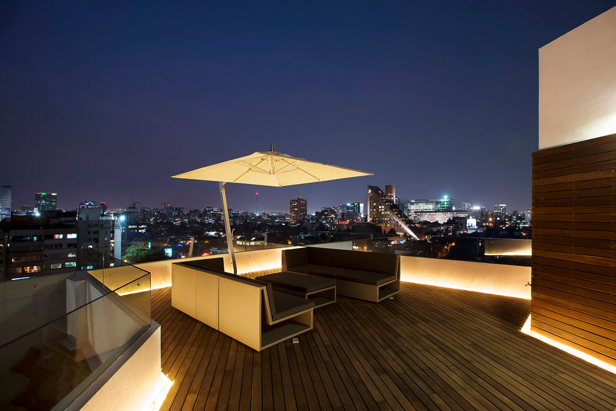 Paseo Castelar Corporativo - Residencial , Hansi Arquitectura Hansi Arquitectura Modern balcony, veranda & terrace