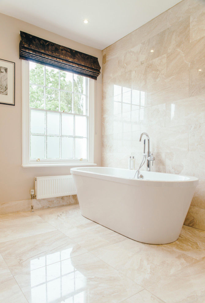 Bathroom Sara Slade Interiors Klasik Banyo Mermer