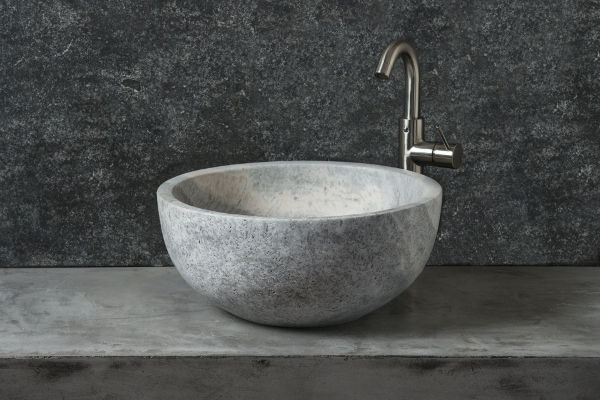 LAVABI IN MARMO E TRAVERTINO - GREY COLLECTION, Pietre di Rapolano Pietre di Rapolano Phòng tắm phong cách tối giản Cục đá Sinks