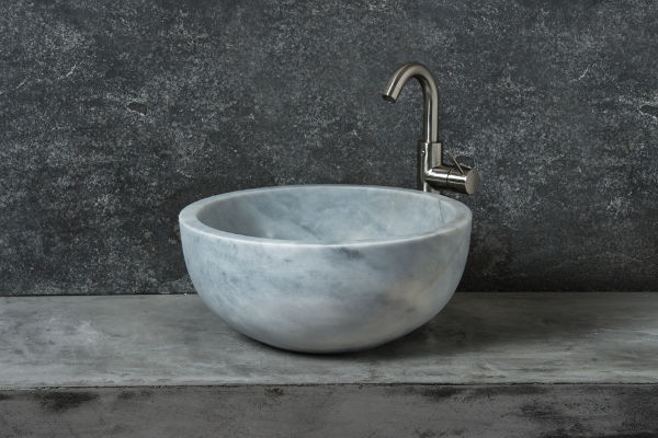 LAVABI IN MARMO E TRAVERTINO - GREY COLLECTION, Pietre di Rapolano Pietre di Rapolano Baños de estilo minimalista Mármol Lavamanos