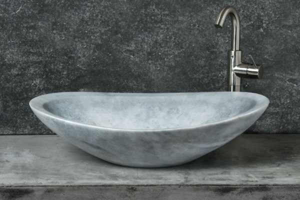 LAVABI IN MARMO E TRAVERTINO - GREY COLLECTION, Pietre di Rapolano Pietre di Rapolano Phòng tắm phong cách tối giản Đá hoa Sinks