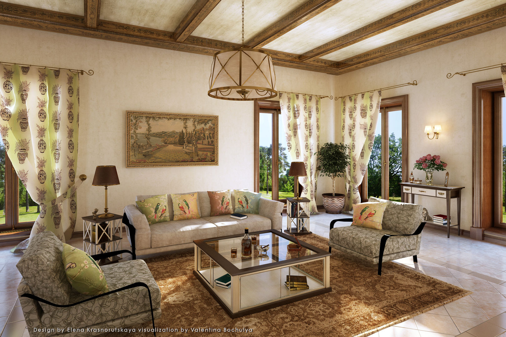 Прованс гостиная в Огурцово, Хауспрофи Хауспрофи Mediterranean style living room