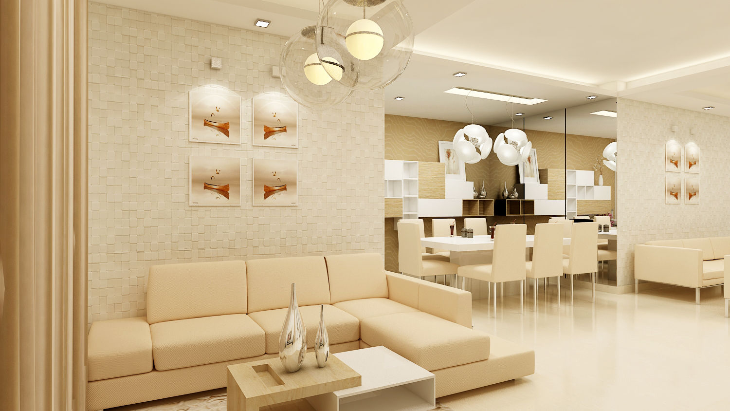 homify Nowoczesny salon Płyta MDF