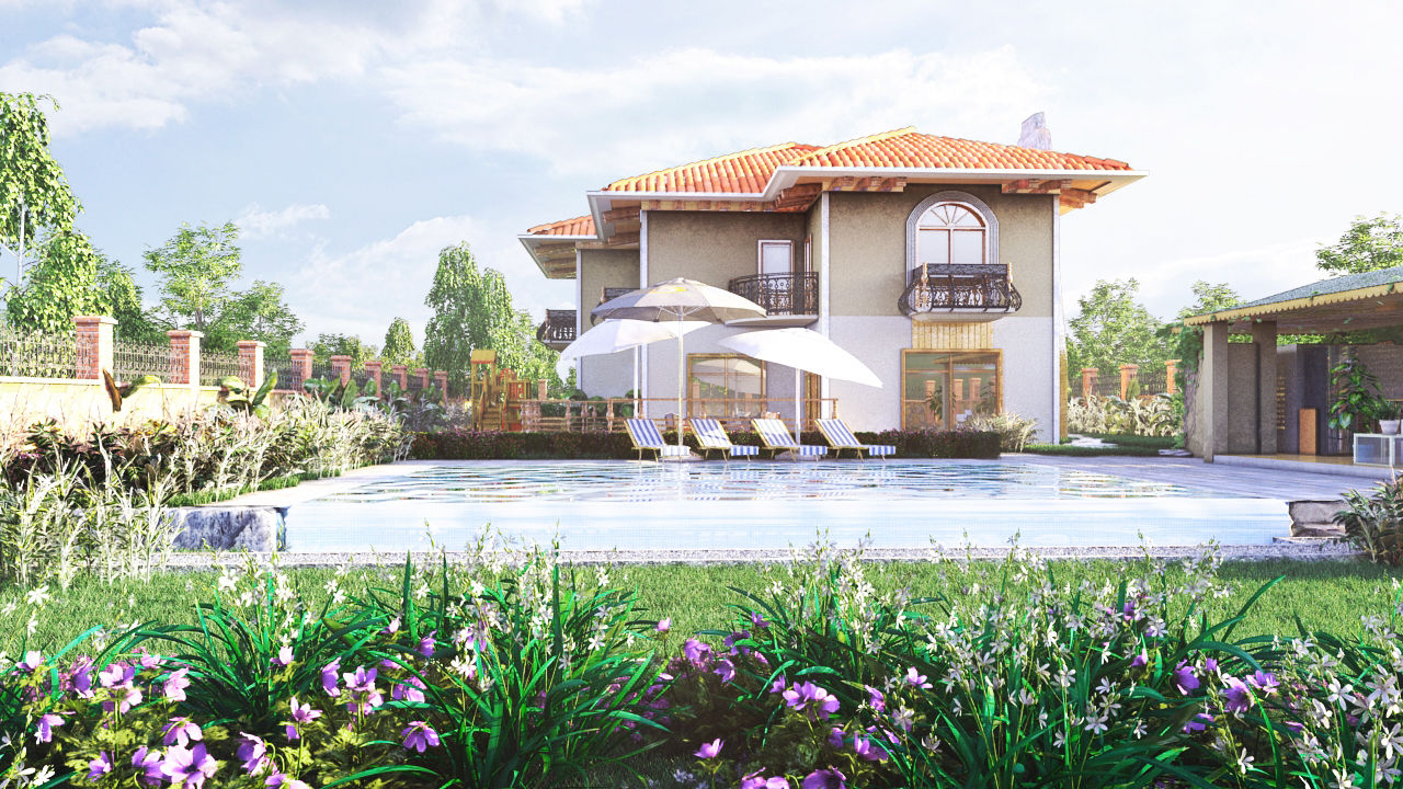 Villa, GRNT3D GRNT3D Classic style gardens