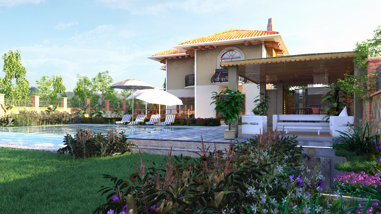 Villa, GRNT3D GRNT3D Classic style gardens