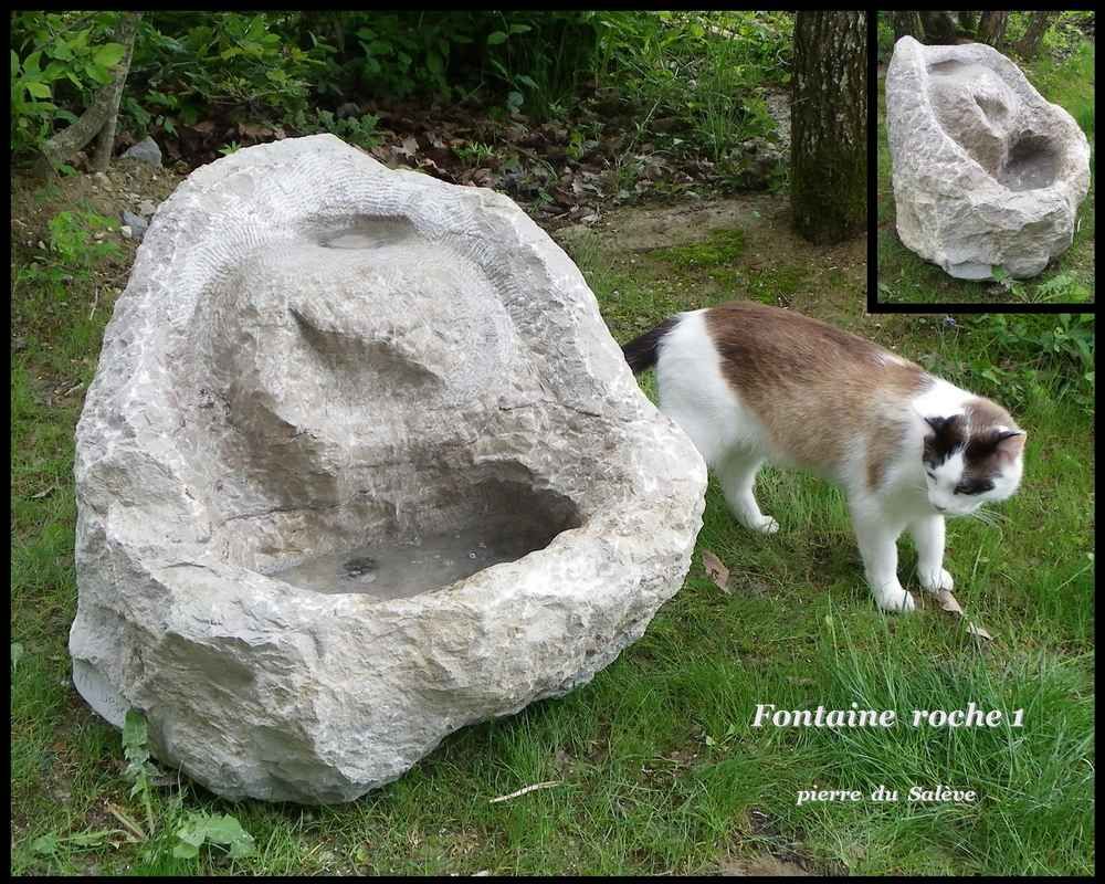 Fontaine Roche 1, Arlequin Arlequin Eclectic style garden Stone