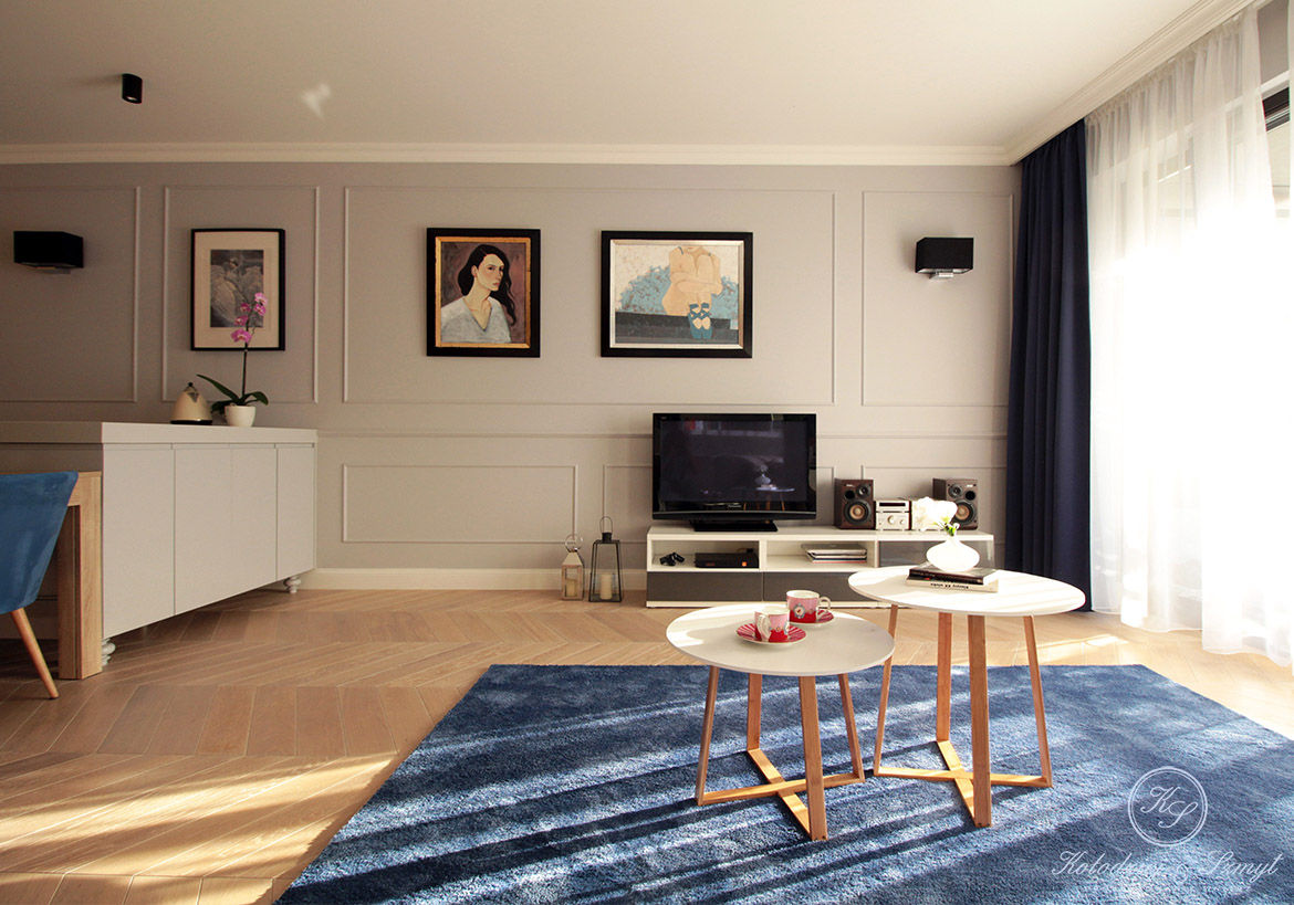 NAVY, Kołodziej & Szmyt Projektowanie Wnętrz Kołodziej & Szmyt Projektowanie Wnętrz Eclectic style living room