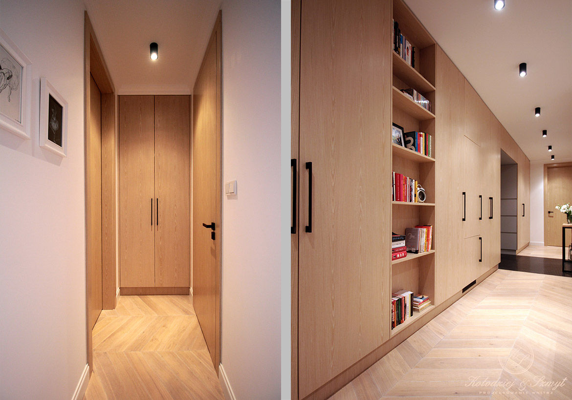 NAVY, Kołodziej & Szmyt Projektowanie Wnętrz Kołodziej & Szmyt Projektowanie Wnętrz Eclectic style corridor, hallway & stairs