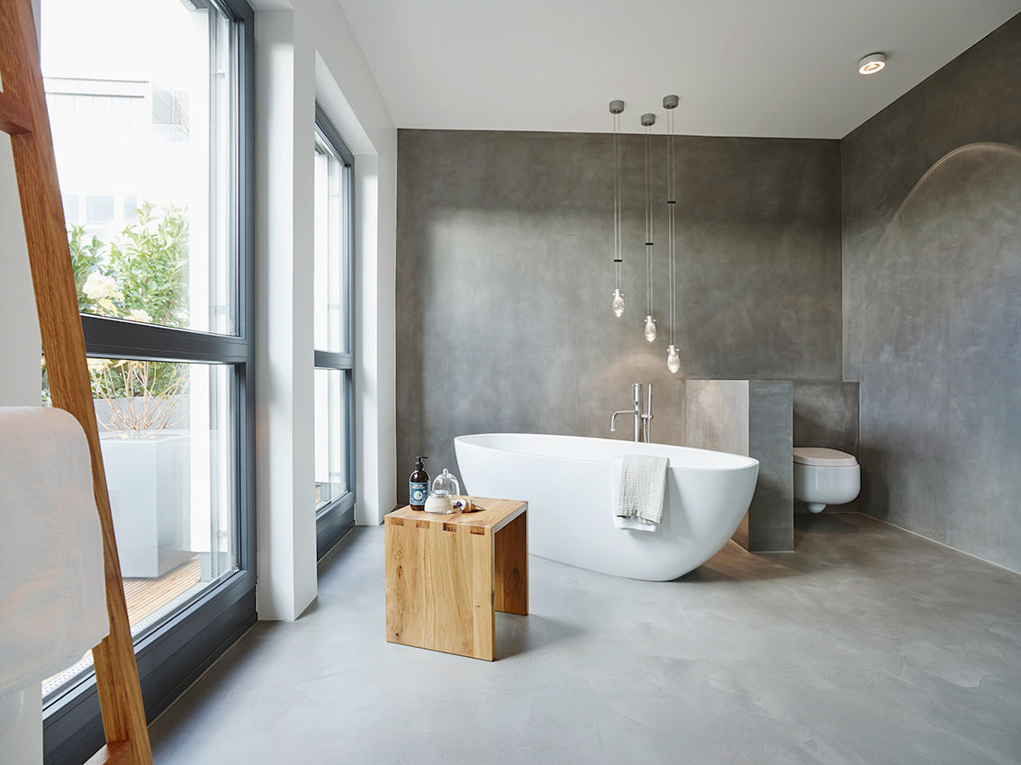 Stylish und gemütlich: ein Penthouse zum Wohlfühlen, HONEYandSPICE innenarchitektur + design HONEYandSPICE innenarchitektur + design Modern Bathroom