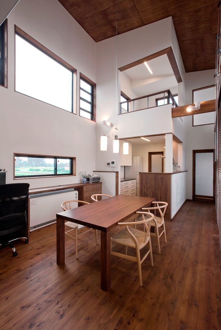 新田の家, 空間設計室/kukanarchi 空間設計室/kukanarchi Modern dining room