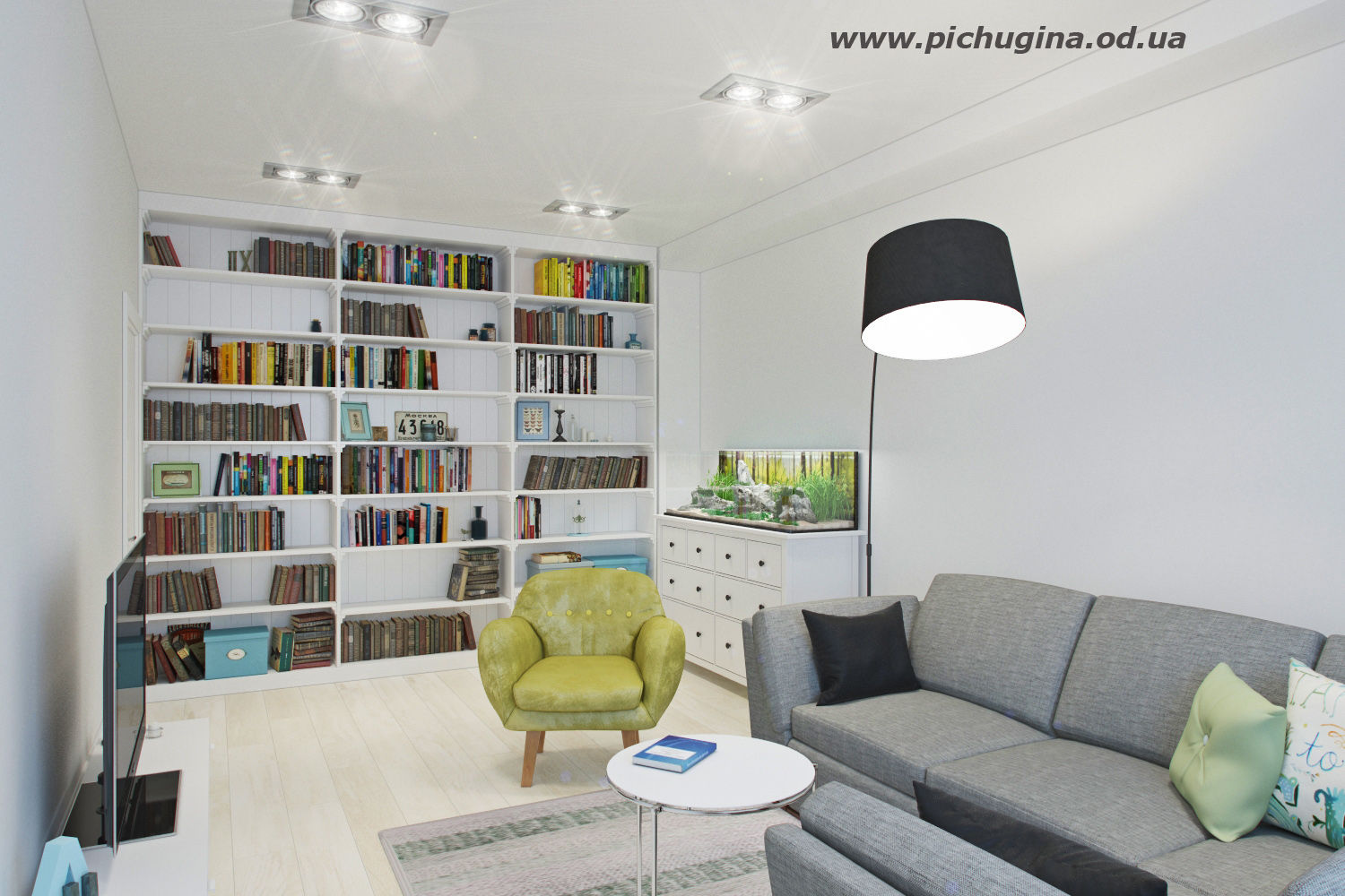 Квартира, 62 м.кв. 2014 г, Tеtіana Pichugina Tеtіana Pichugina Scandinavian style living room