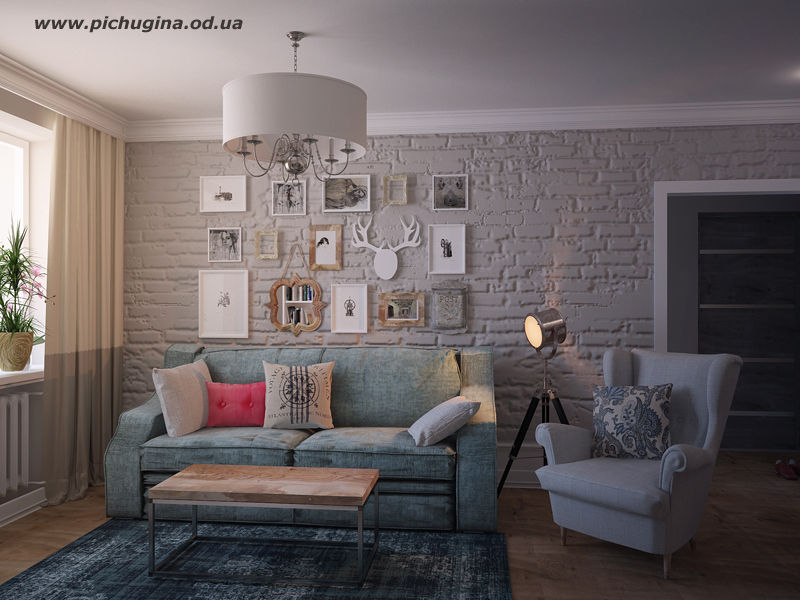 Квартира, 29 м.кв., Tеtіana Pichugina Tеtіana Pichugina Eclectic style living room