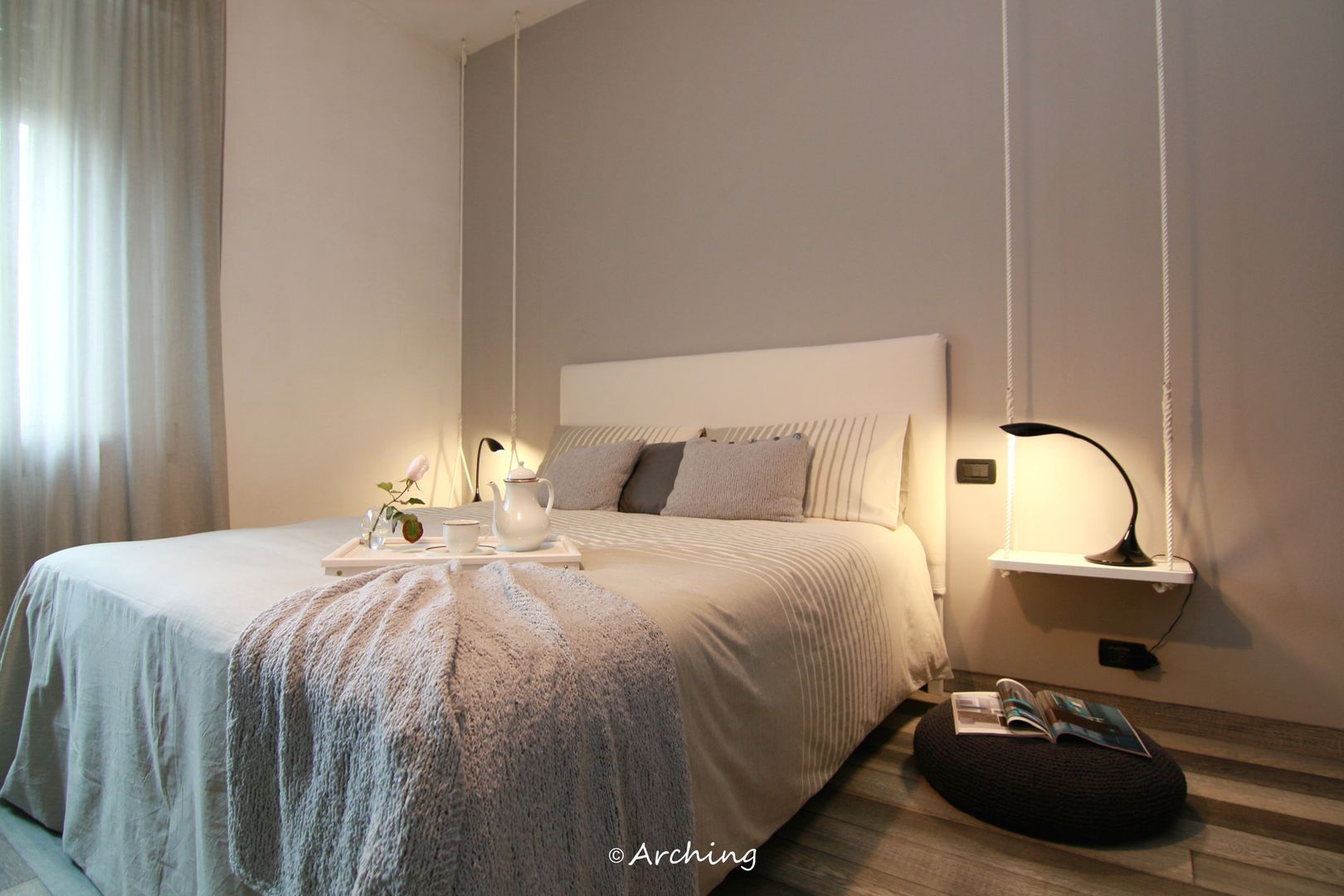 Grey Blue - Restyling zona notte, Arching - Architettura d'interni & home staging Arching - Architettura d'interni & home staging Kamar Tidur Modern