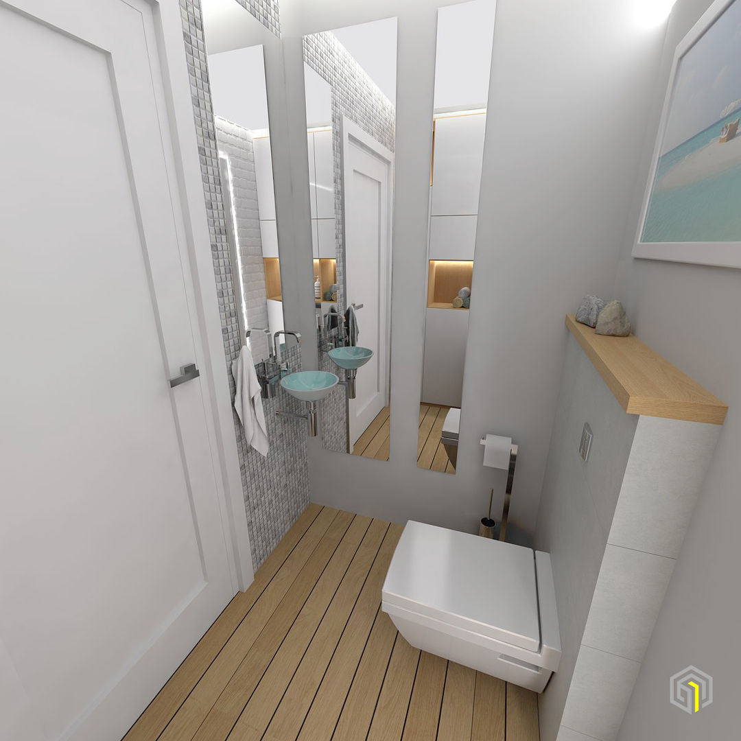 ŁAZIENKA ECO GREY, malee malee Ванная комната в стиле модерн