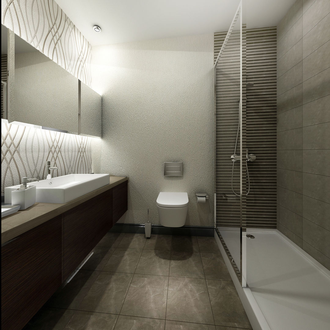 Gold Towers Konut, Treso İç Mimarlık Treso İç Mimarlık Modern style bathrooms