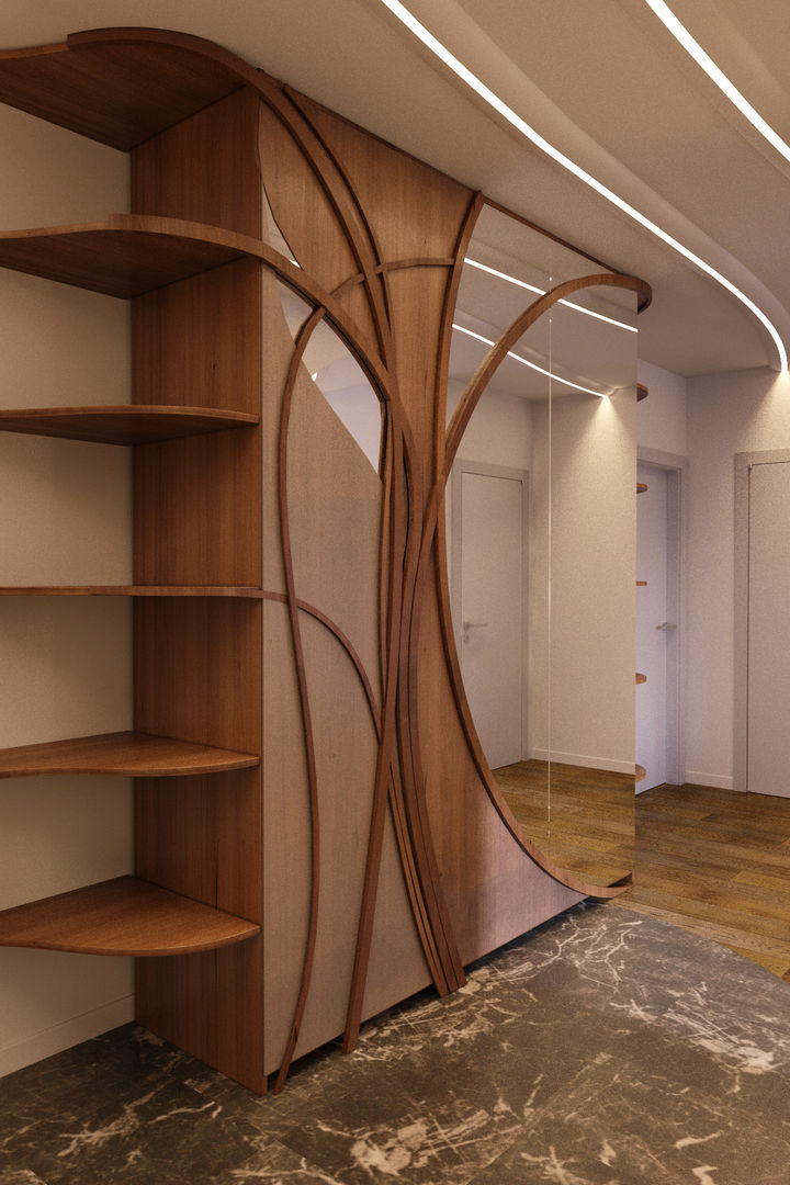 homify Modern Corridor, Hallway and Staircase Wood Wood effect
