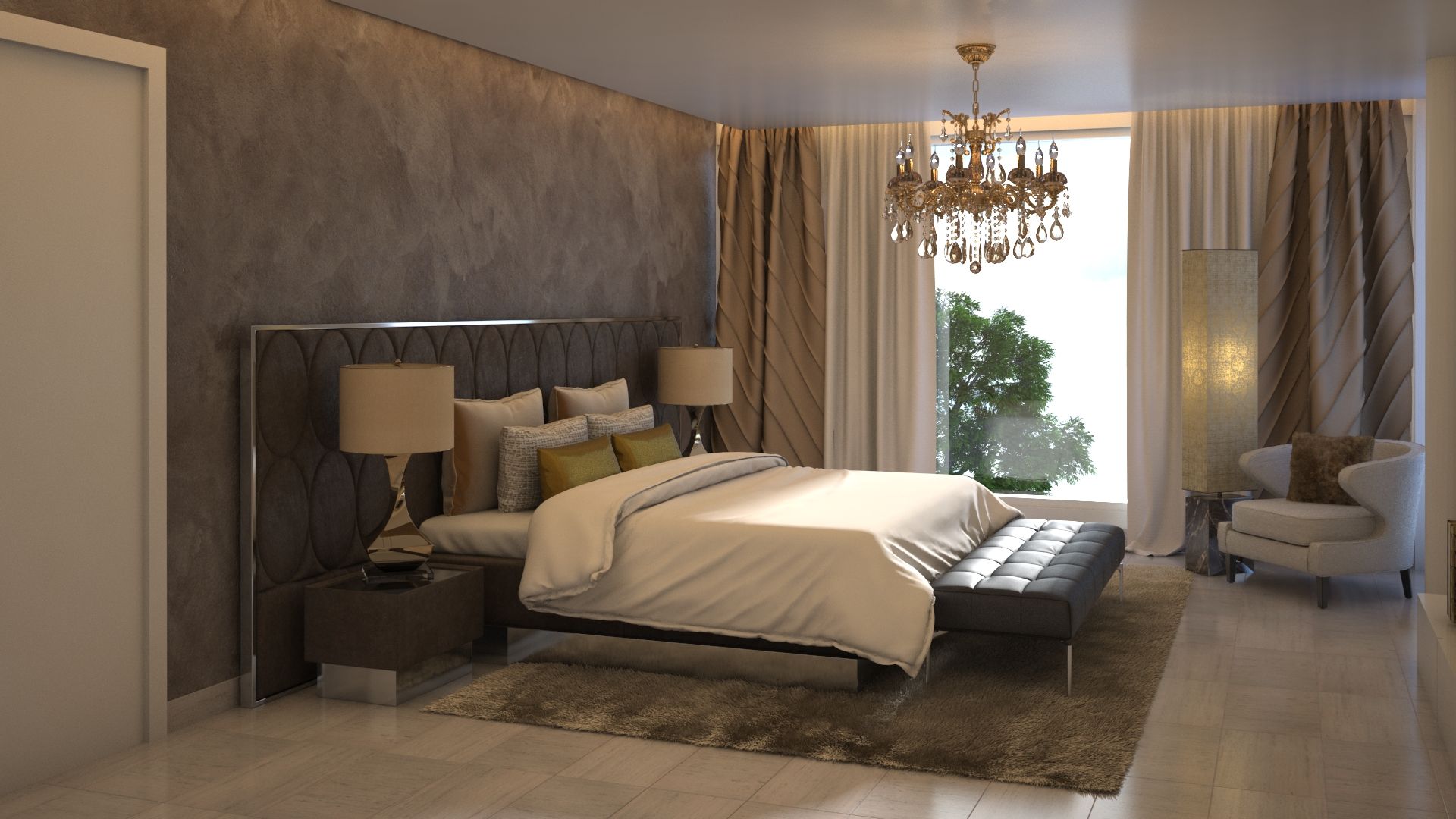 Diseño de Habitación Principal, Gabriela Afonso Gabriela Afonso Modern style bedroom Concrete