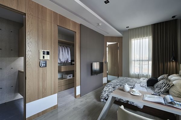[HOME] Yunshi Interior Design, KD Panels KD Panels Bedroom لکڑی Wood effect