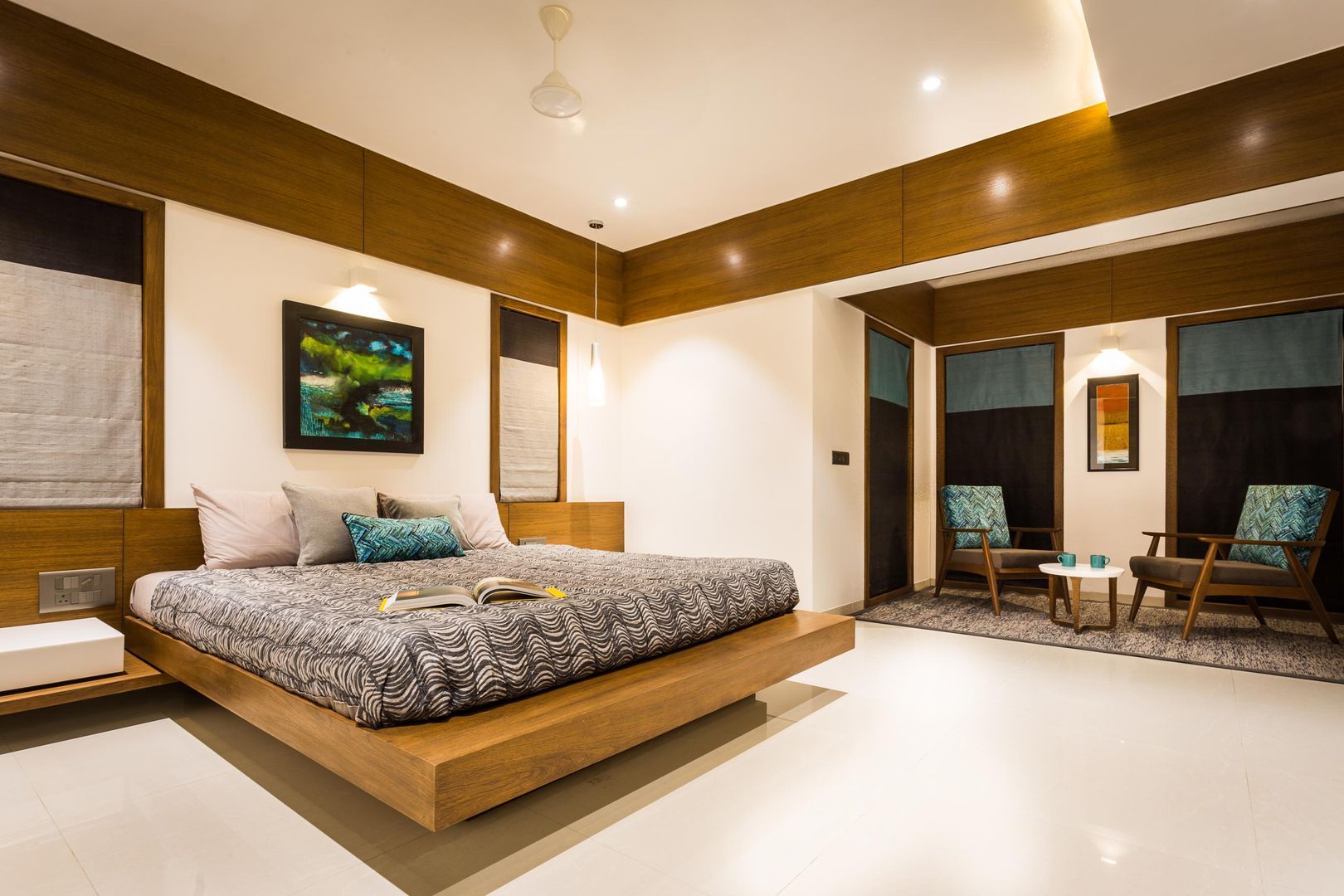 Chandresh bhai interiors, Vipul Patel Architects Vipul Patel Architects Camera da letto moderna