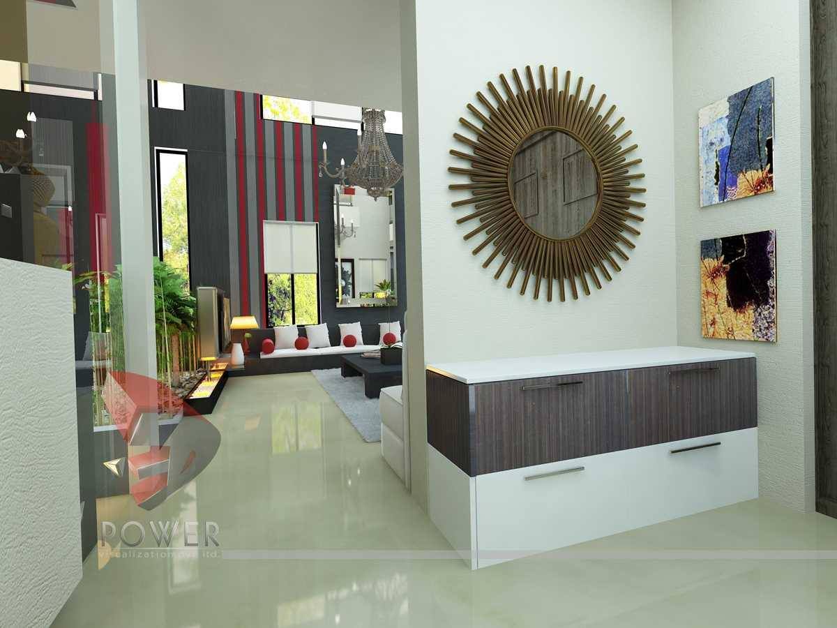 Beautiful Living Room Interiors, 3D Power Visualization Pvt. Ltd. 3D Power Visualization Pvt. Ltd. Living room