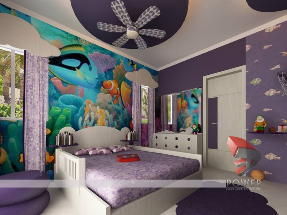 Children' Bedrooms, 3D Power Visualization Pvt. Ltd. 3D Power Visualization Pvt. Ltd. Chambre d'enfant moderne