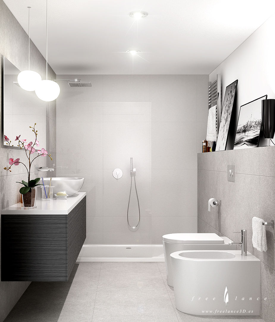 Galeria2, Freelance3d Freelance3d Modern style bathrooms